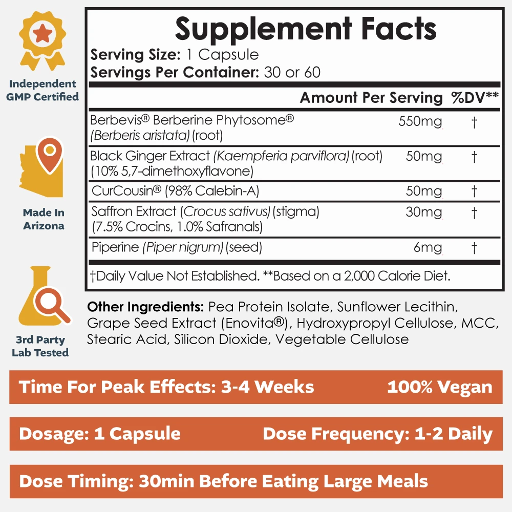Buy Berbelean Enhanced Berberine Europe, Supports Healthy Metabolism, Supports Fat Loss, Promotes Mitochondrial Function, Enhances Cognitive Function