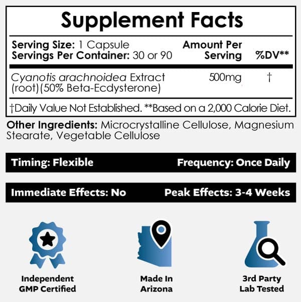 Buy Beta-Ecdysterone 50% Capsules online Europe, Beta-Ecdysterone 50% nootropics Capsules deliver plant-based support for muscle function, Free Shipping