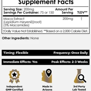 Buy Maca Extract Powder Europe, 5% Macamides, Supports Healthy Sexual Desire, Supports Physical Energy & Endurance, Supports Healthy Stress Response